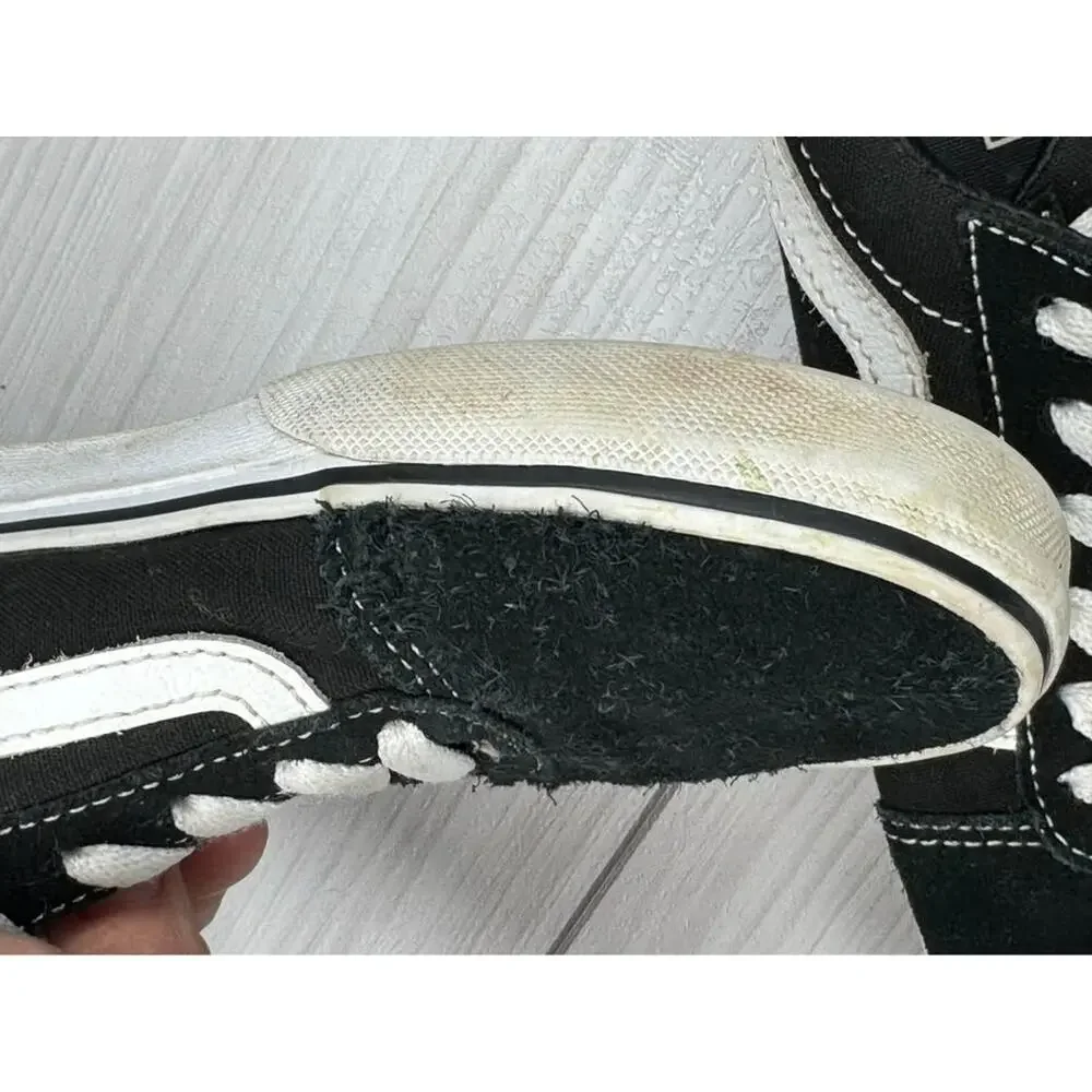 Vans Ward Low-Top Sneakers Black White Canvas Skate Shoes Casual Everyday 3Y‎